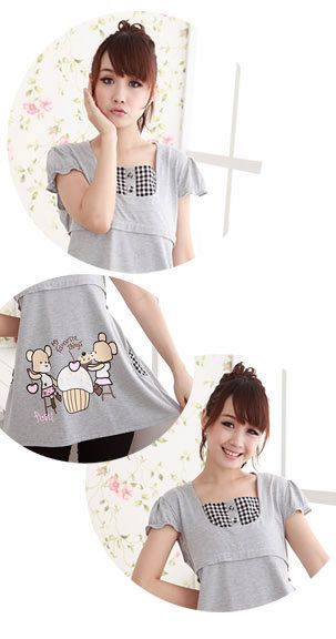 SGM030 : Cartoon Bear Nursing & Maternity Tee