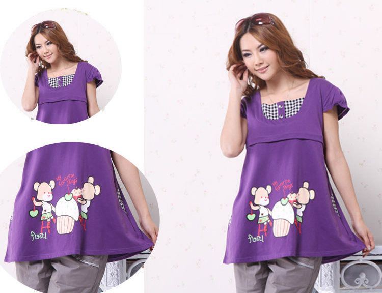 SGM030 : Cartoon Bear Nursing & Maternity Tee
