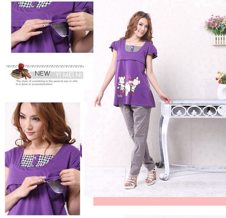 SGM030 : Cartoon Bear Nursing & Maternity Tee