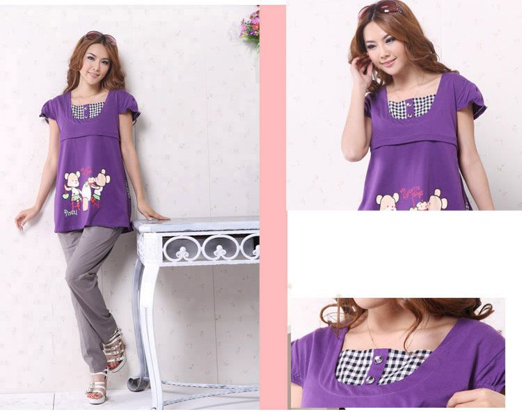 SGM030 : Cartoon Bear Nursing & Maternity Tee