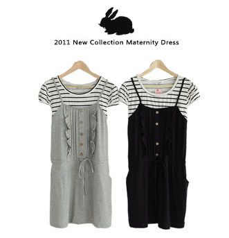 SGM044 : Fake 2 Pieces Maternity Dress SGM044 : Fake 2 Pieces Maternity Dress