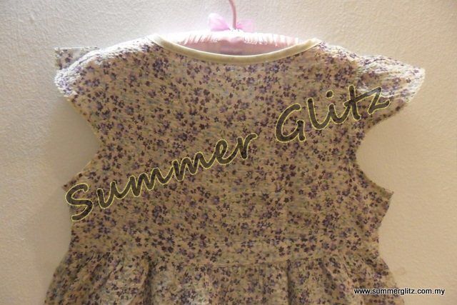 SGM064 : Japanese Sweet Purple Floral High Waist Maternity Dress