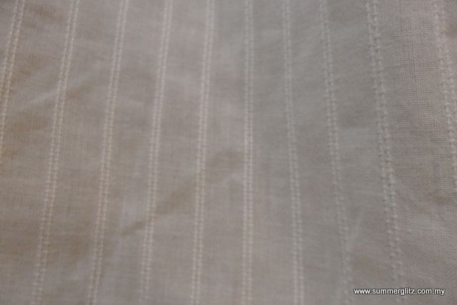 SGM069 : Cross Bust High Waist Embellished Line White Maternity Scallop Blouse