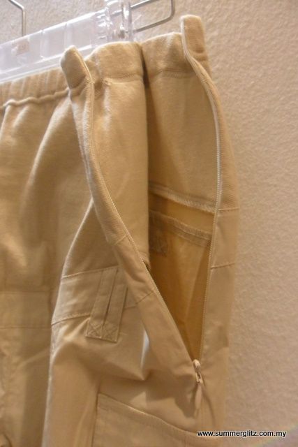 SGM076 : Japanese Rugged Maternity 3/4 Cargo Pants (Beige)
