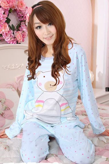 SGM104 : Happy Bear Nursing+Maternity Pyjamas Set 2 Pcs Set