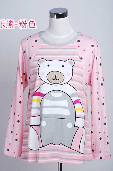 SGM104 : Happy Bear Nursing+Maternity Pyjamas Set 2 Pcs Set