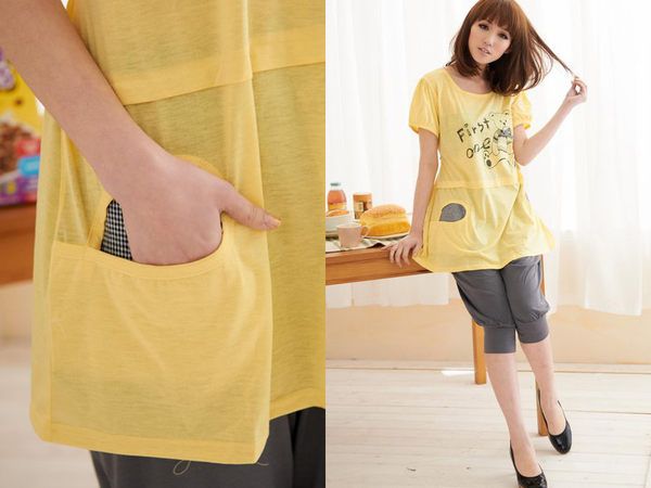 SGM193 : Cartoon Bear Maternity Short Sleeves Tee 