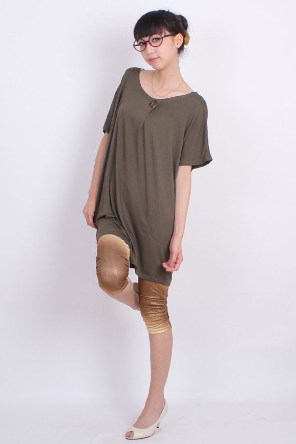 SGM210 : Korean Trendy One Button Maternity Blouse