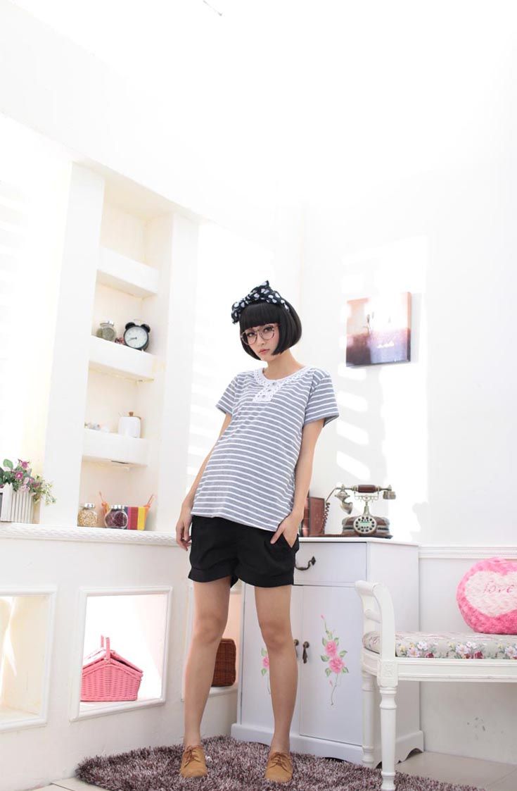 SGM228 : Hot Trendy Lacey Maternity Shorts