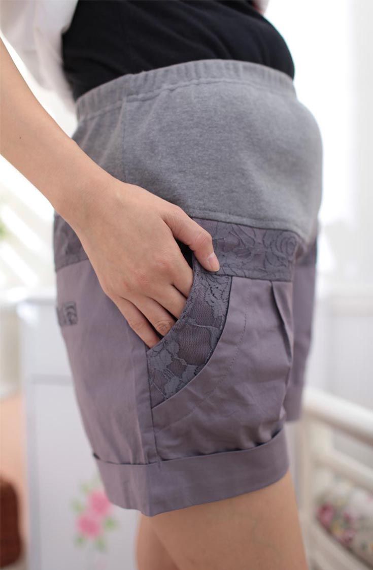 SGM228 : Hot Trendy Lacey Maternity Shorts