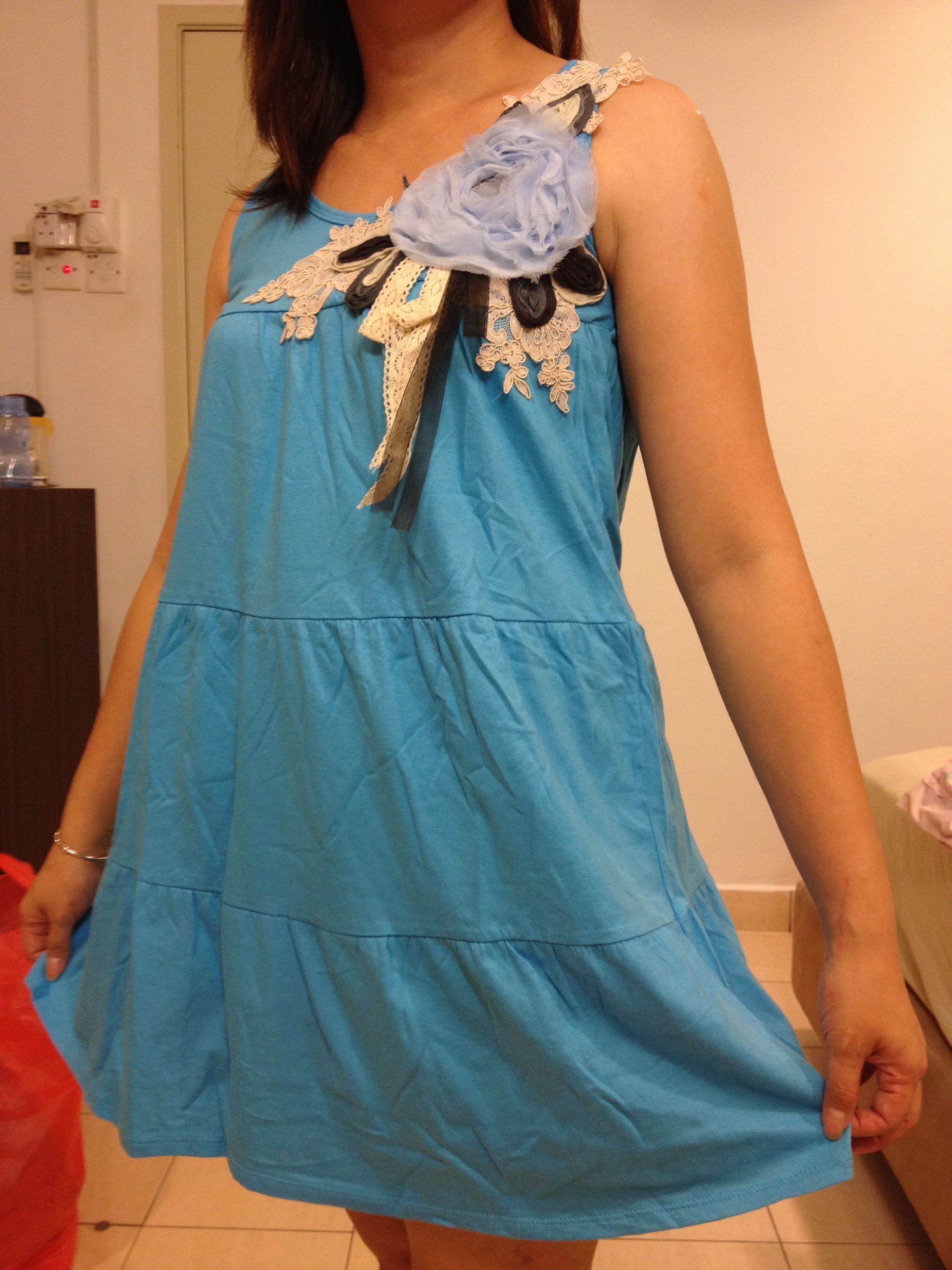 SGM237 : One Fancy Flower Sleeveless Maternity Dress