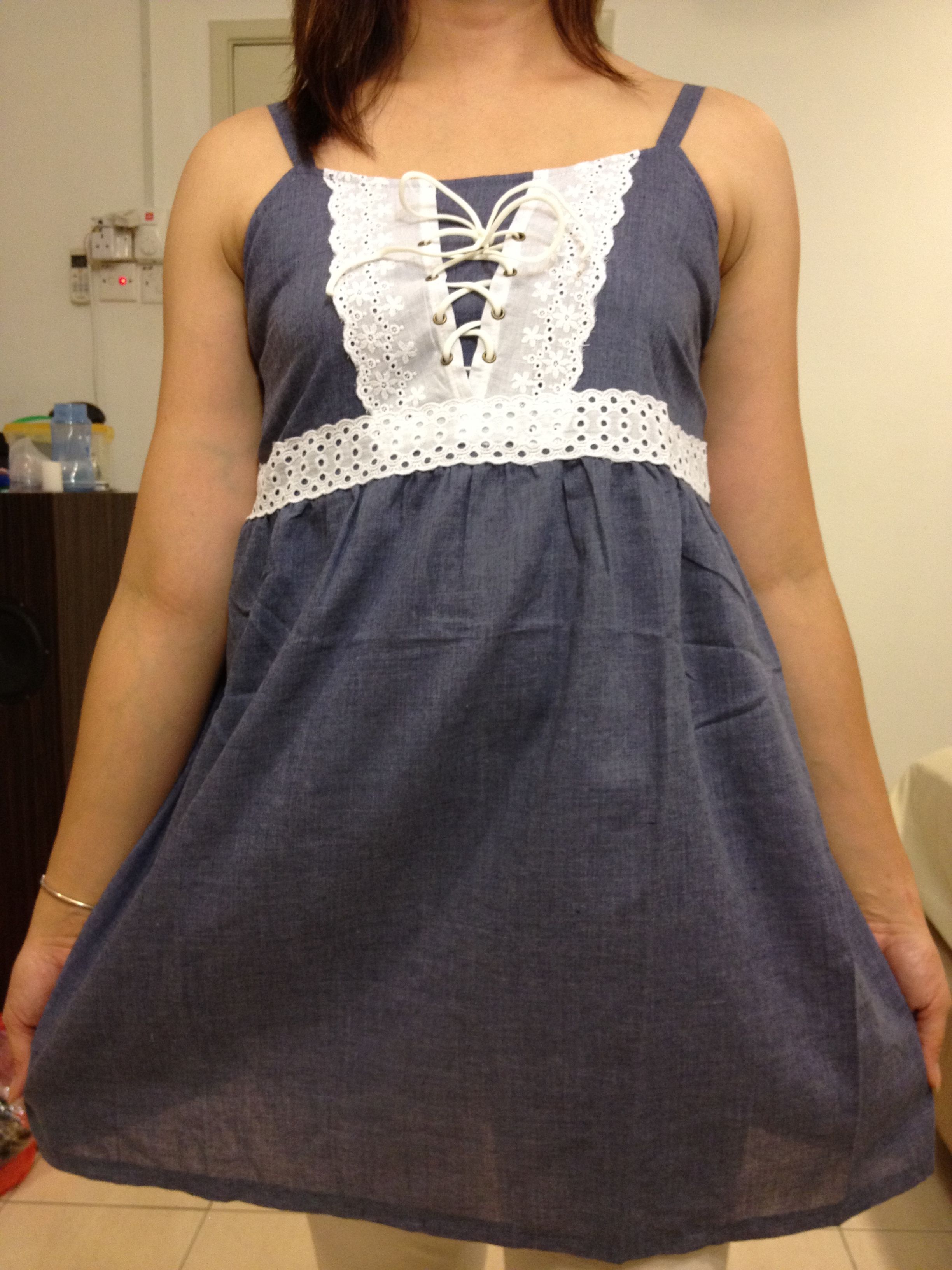 SGM238 : Criss Cross Tie Maternity Strap Blouse