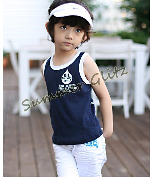 SGB025: B2W2 Blue Tank Tops