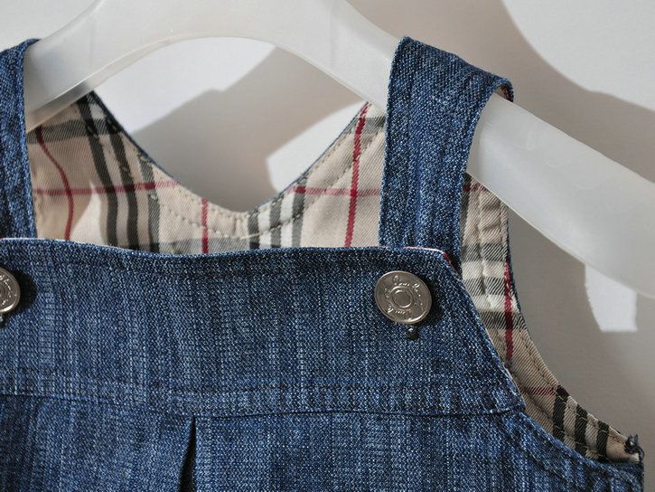 SGB207 : Burberry Suspender Jeans Girls Dress (Blue)