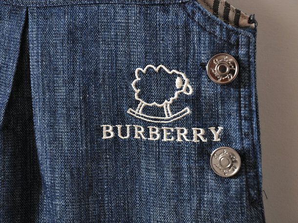 SGB207 : Burberry Suspender Jeans Girls Dress (Blue)