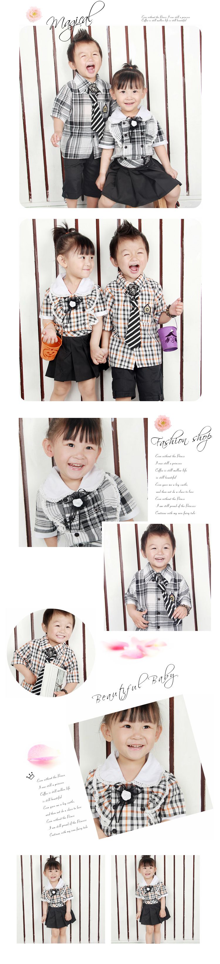 SGB418 : KMBaby Stylish College Boy Shirt + Pants (2 Pieces Set)