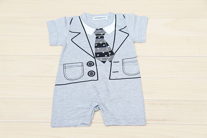 SGB443 : Doomagic Gentlemen Suits Prints Romper