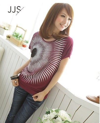 SGL123: Crochet Flower Glitter Tee