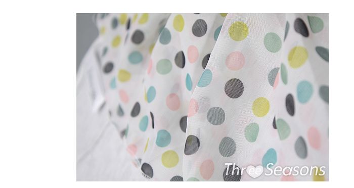 SGL175 : Trendy Single Shoulder Polka Dots Design White Tee