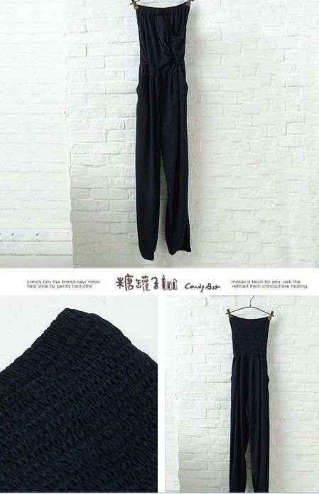 SGL194 : Plain Colour Twisted Bust Tube Rompers