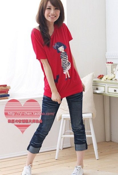 SGL248 : Cute Doll Prints Casual T-shirt 