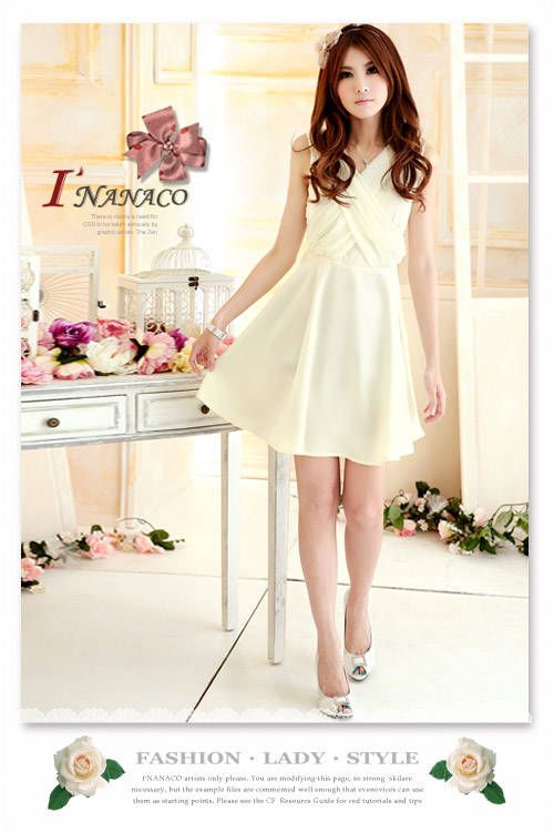 SGL301 : Elegant Cross Bust Evening Short Dress