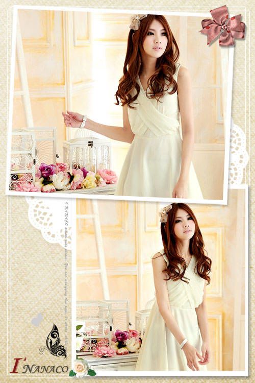 SGL301 : Elegant Cross Bust Evening Short Dress