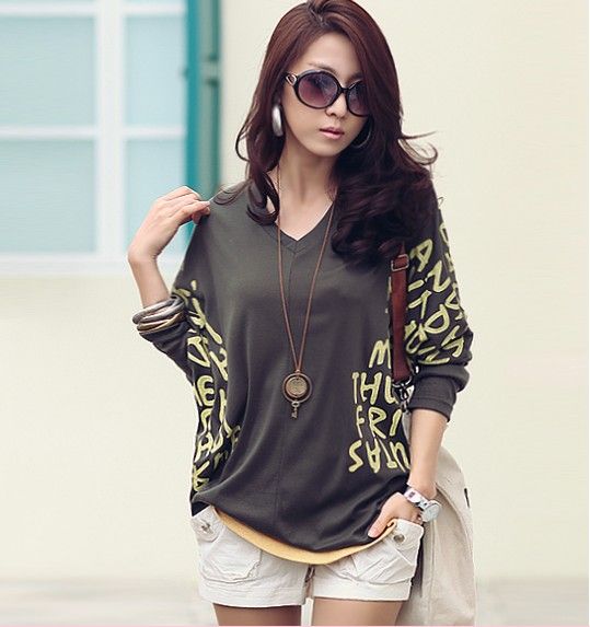 SGL306 : Alphabets Prints Medium Sleeves Length Tee