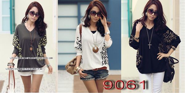 SGL306 : Alphabets Prints Medium Sleeves Length Tee