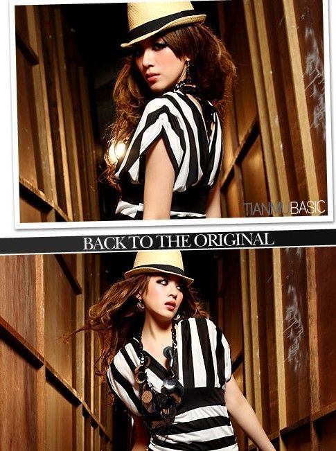 SGL312 : Deep V Collar Side Shirred Short Sleeves Shirt