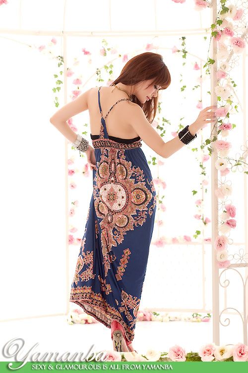 SGL320 : Sexy & Glamour High Waist Strap Maxi Dress
