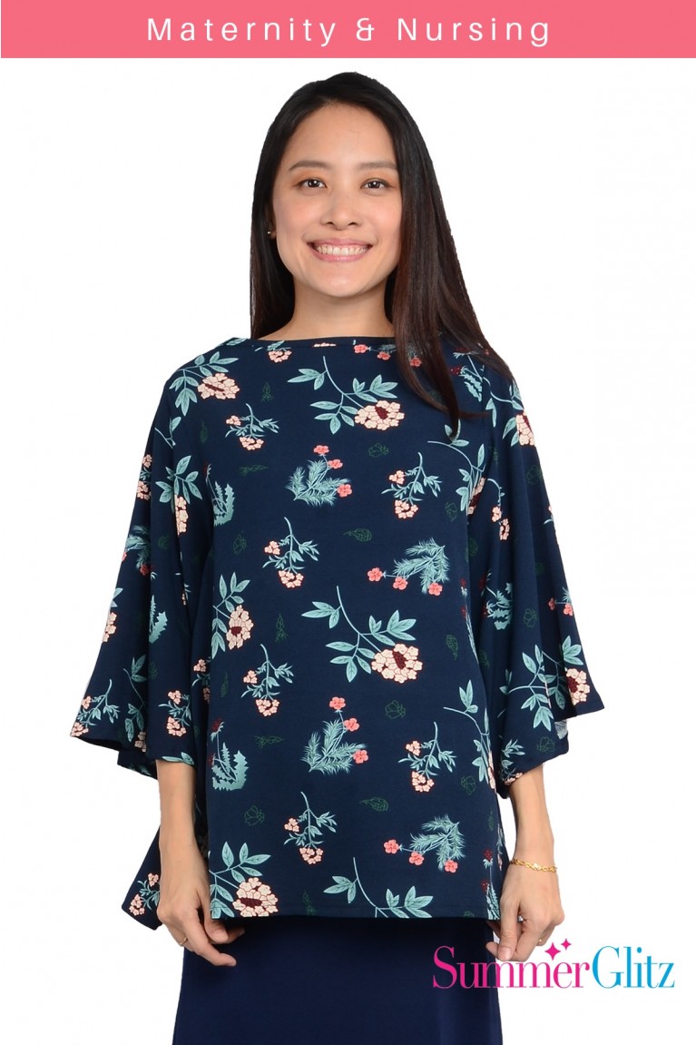 SummerGlitz Combo Sale (1 Flare Sleeve Blouse + 1 Cotton Long Skirt)