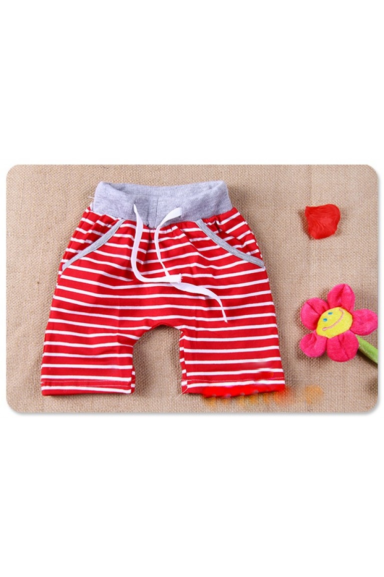 Flag Print Tee + Stripe Pants (2Pcs Set)