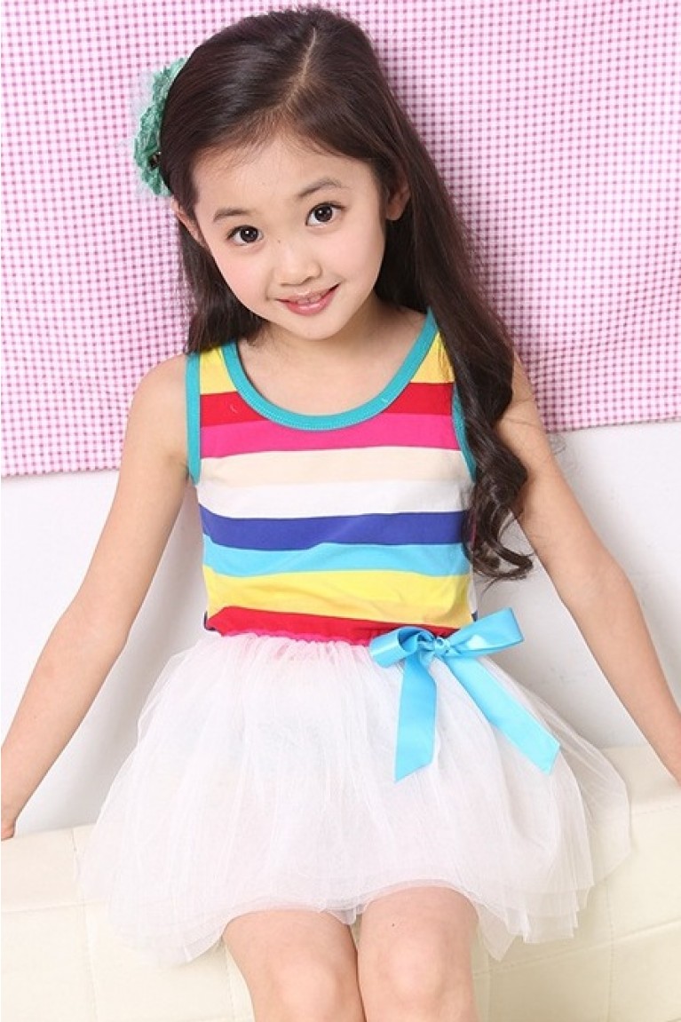 Upper Stripes Ballerina Sleeveless Dress