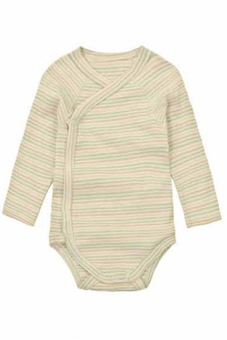 Green and Brown Stripes Baby Romper