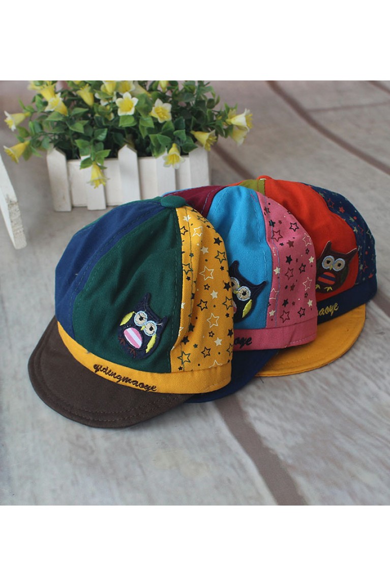 Owl and Stars Design Infant/Toddler Cap - Colourful