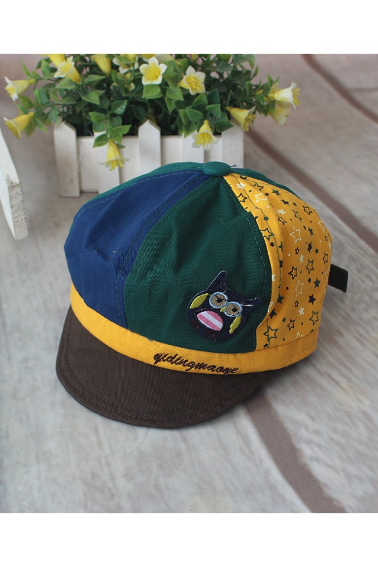 Owl and Stars Design Infant/Toddler Cap - Colourful
