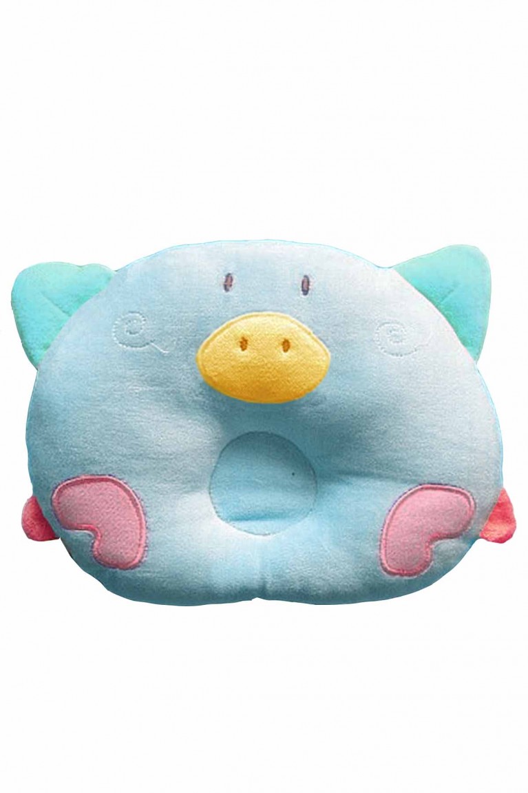 Little Piglet Newborn Dimple Pillow - Light Blue
