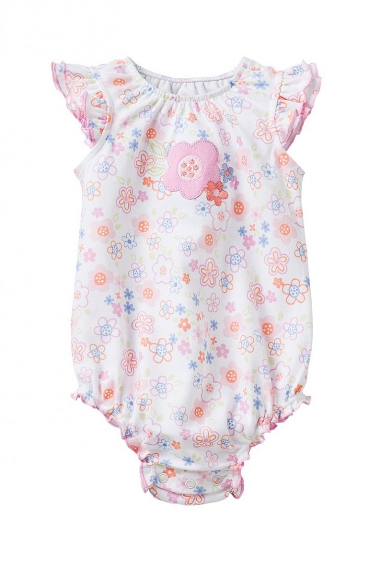 SGB1523 : First Moments Sleeveless Floral Romper