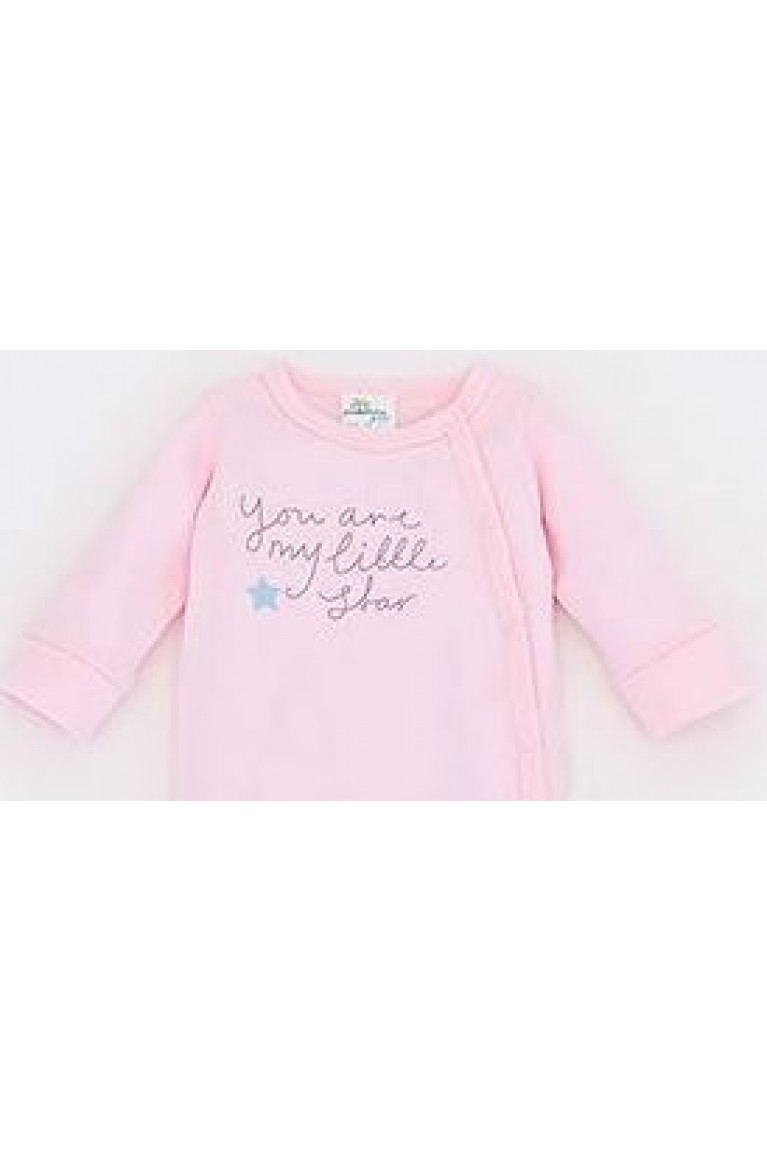 You Are My Little Star Printed Baby Romper -Pink