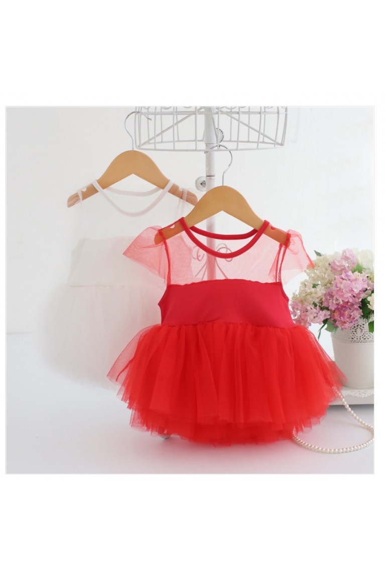 Cute Tutu Baby Dress-White