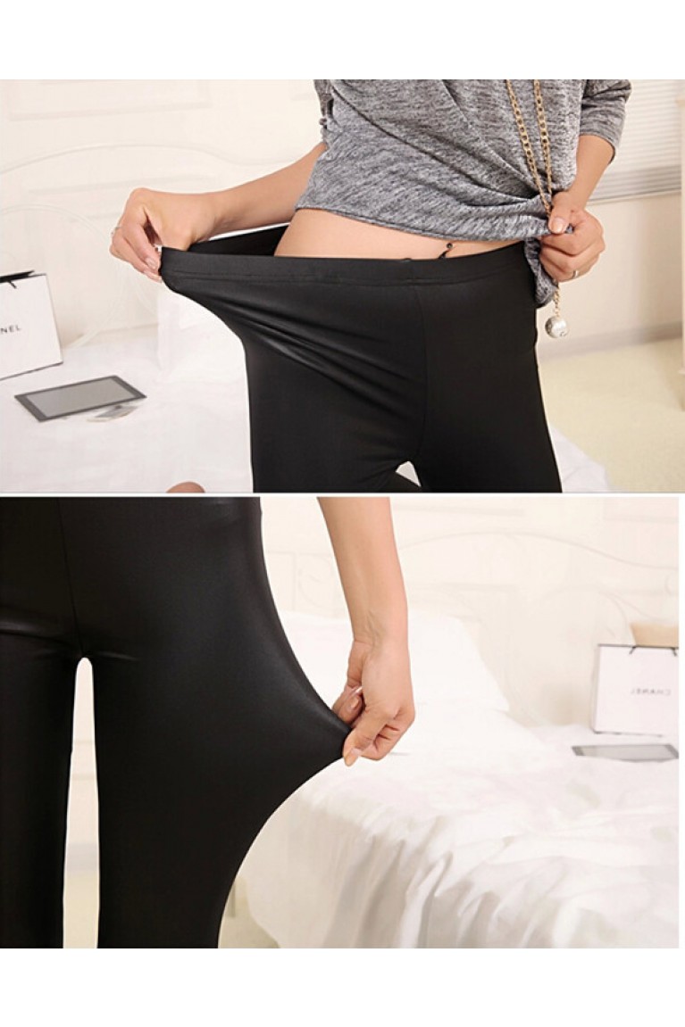 Plain Colour Ladies Long Legging - Maroon