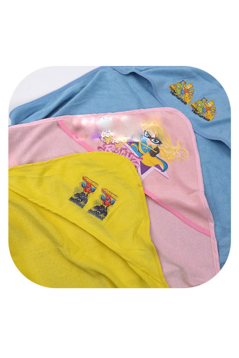 Assorted Design Hooded New Born Receiving Blanket 