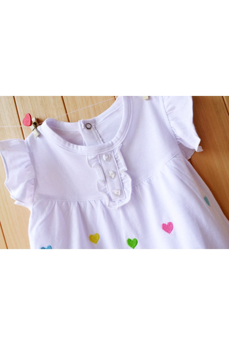 Love Romper Dress -White