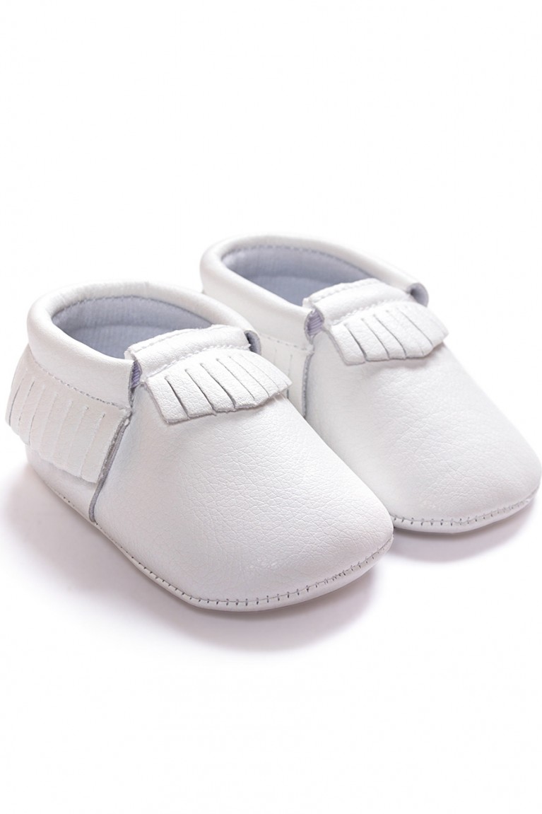 Smart Casual Boy Pre-walker Shoes -White