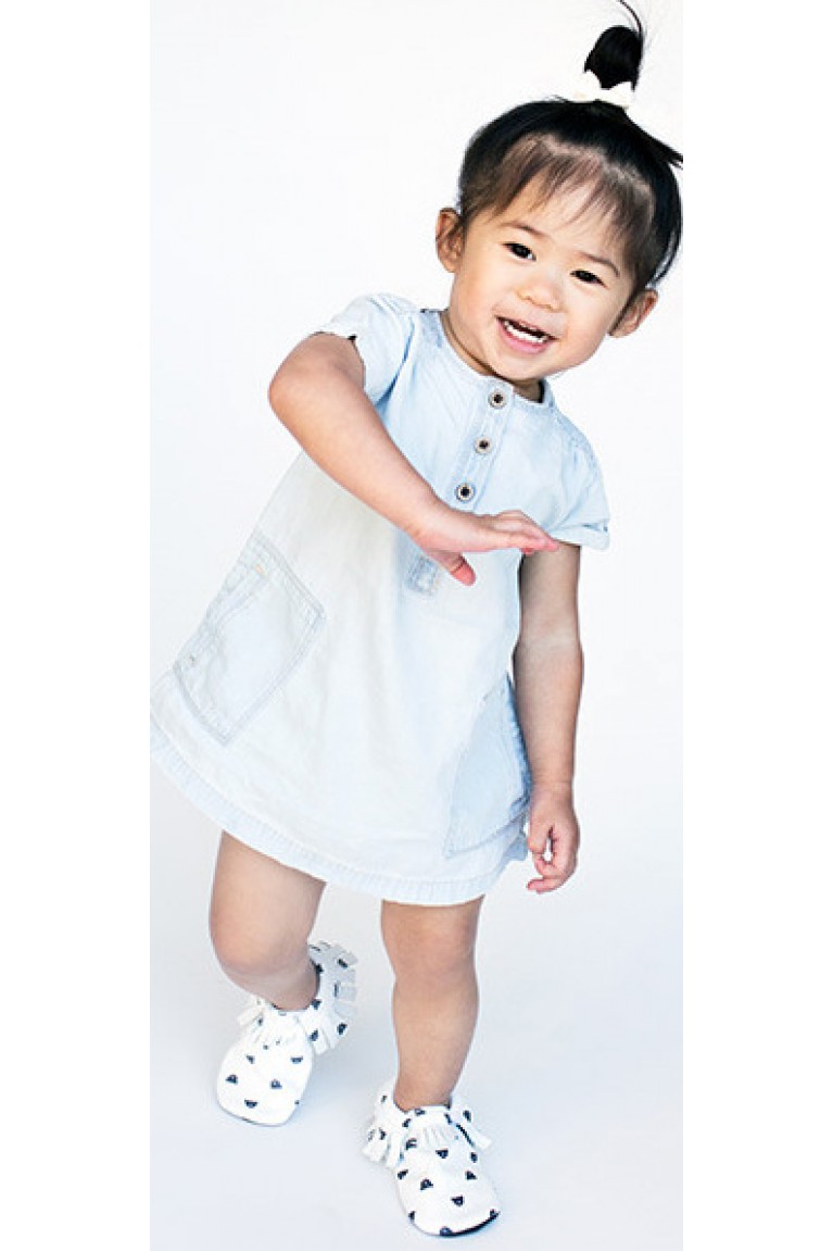 Cute Bear Design Pre-walker Shoes -White