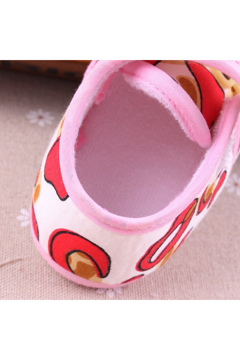 Cow Design Pre-walker Shoes - Pink