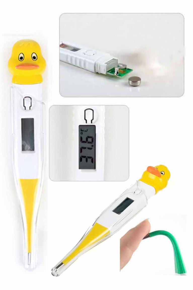Digital + Forehead Thermometer Strip For Baby (2pcs./box) - Duck