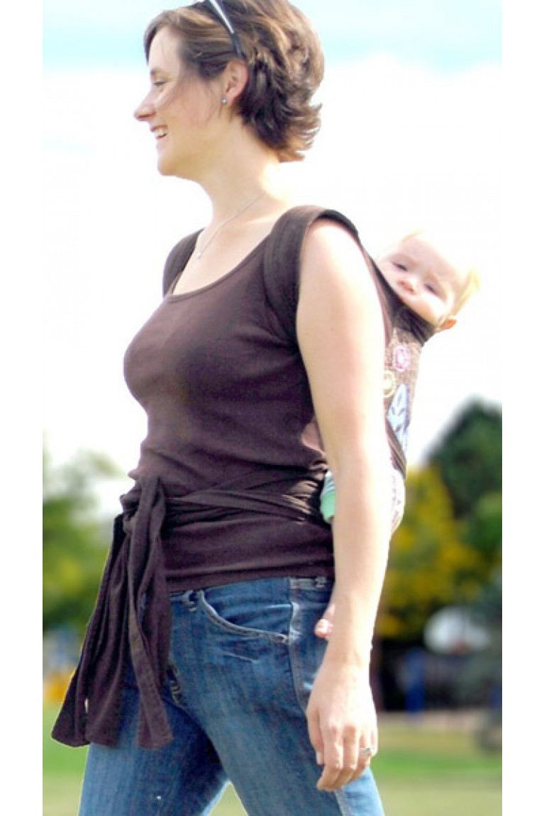 SBA3180 : Minizone Printed Designs 3 in 1 Mei Tai Baby Carrier - Dandelion Brown