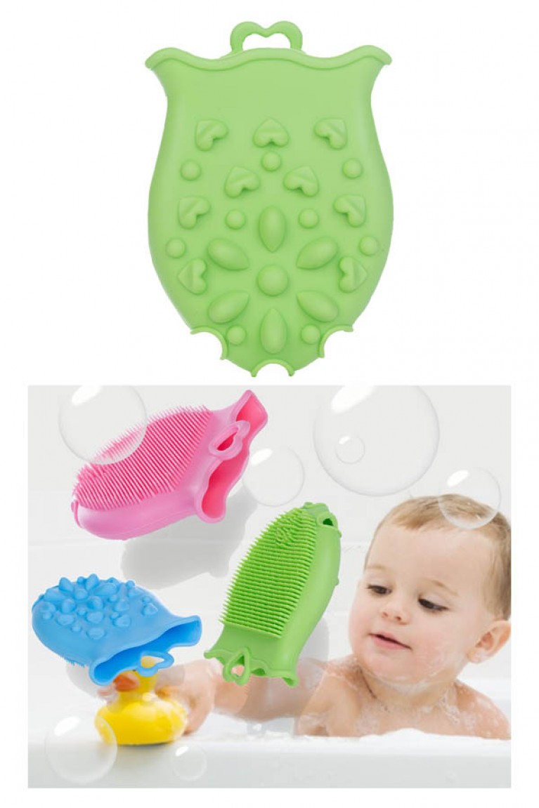 Baby Silicone Shampoo Brush - Green